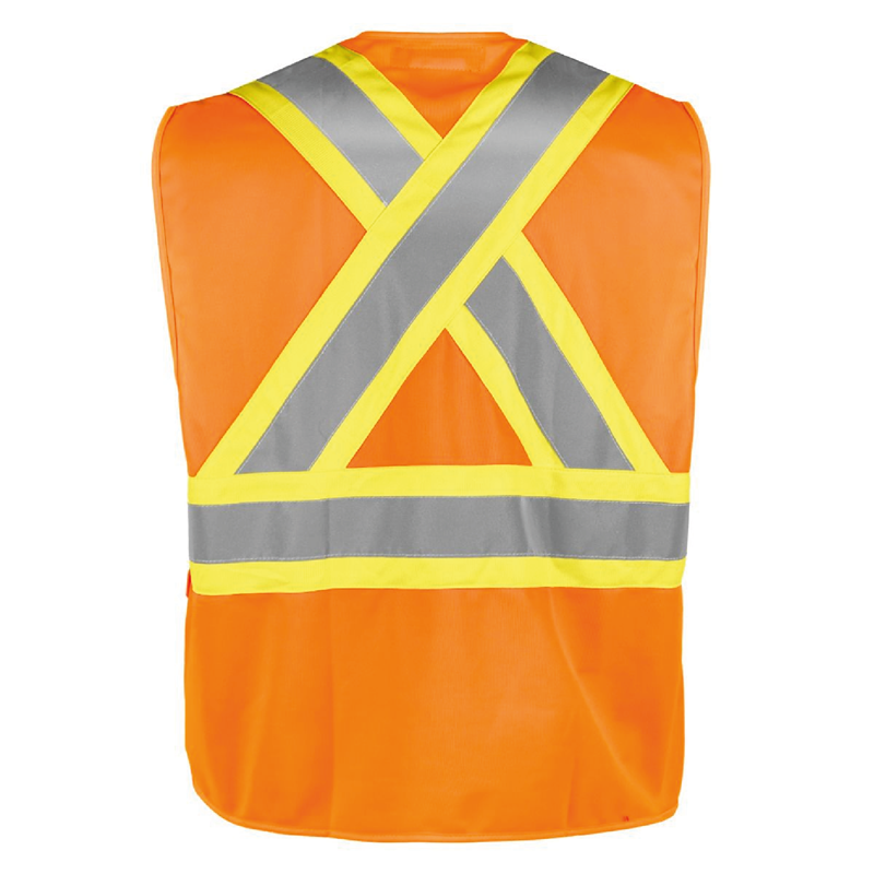 VESTE DE SÉCURITÉ HAUTE VISIBILITÉ AVEC FERMETURE À GLISSIÈRE