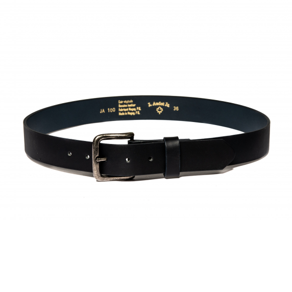 Image J. AUDET 1.5'' black leather belt