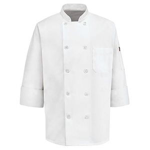 Chef designs white long sleeve chef coat