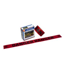 DANGER red barricade tape
