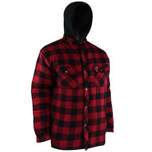 JACKFIELD quilted flannel shirt with hood