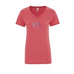 T-shirt femme col V Âme Rose
